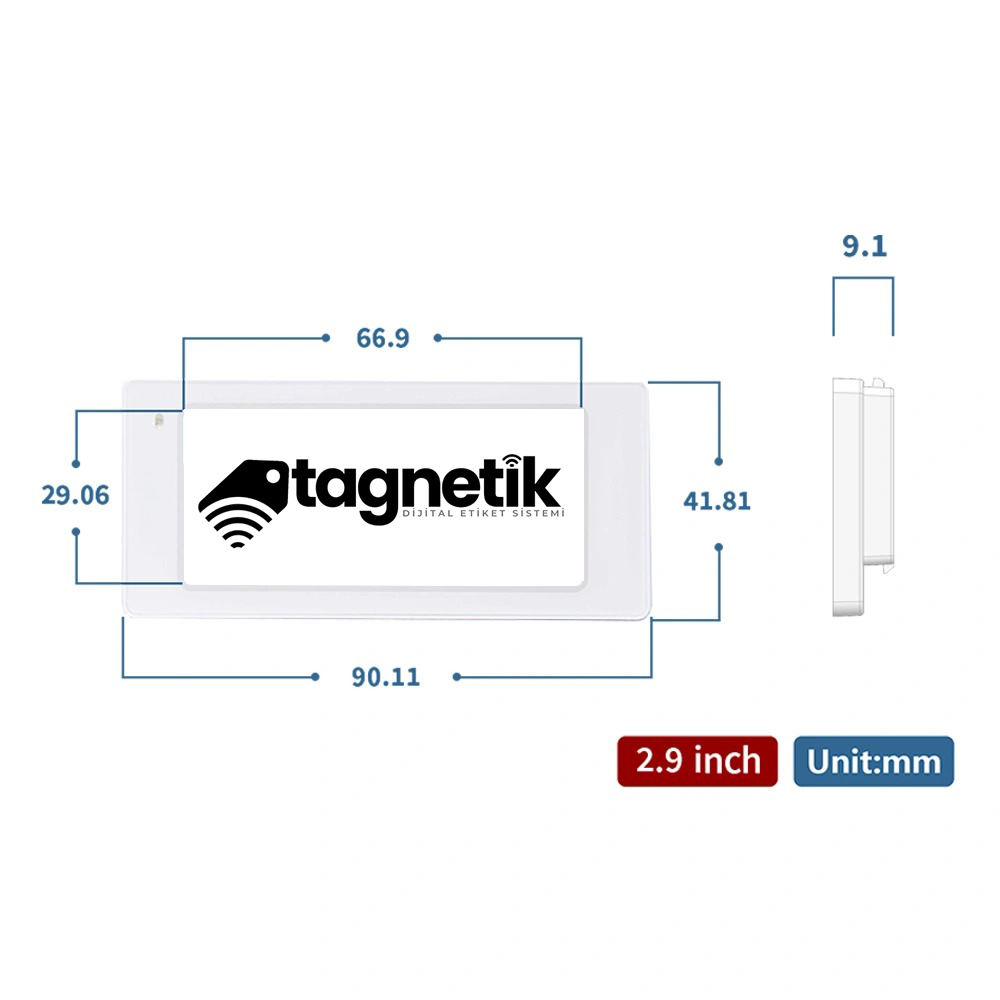 TAG-290BWRY ESL Etiket