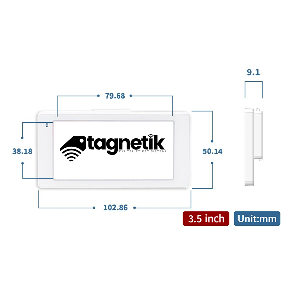 TAG-350BWRY ESL Etiket