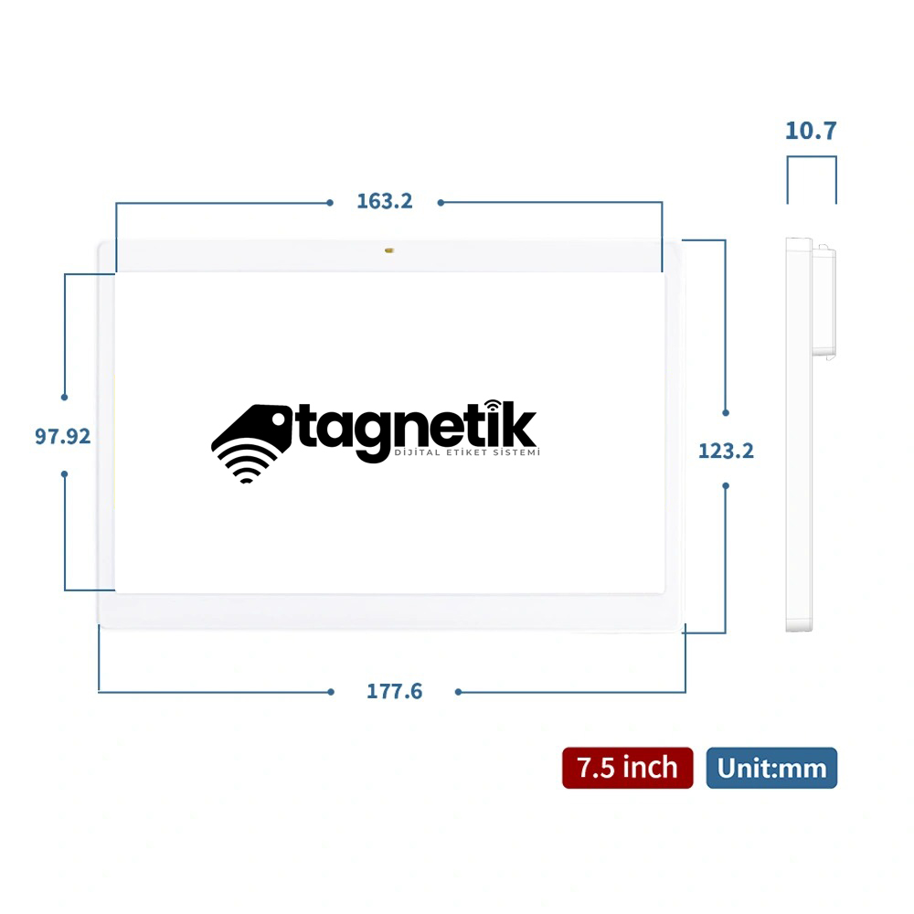 TAG-750BWRY ESL Etiket